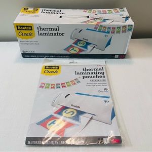 Scotch Create Thermal Laminator and 15 Pouches, Like New